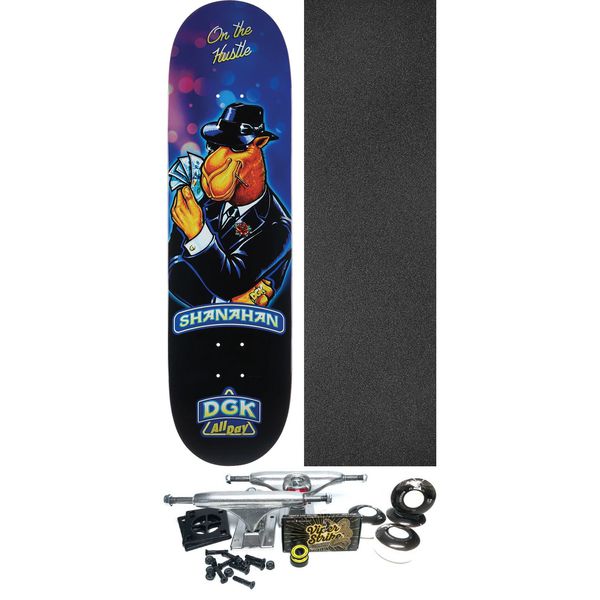 DGK Skateboards John Shanahan Smooth Skateboard Deck - 8.38" x 32" - Complete Skateboard Bundle